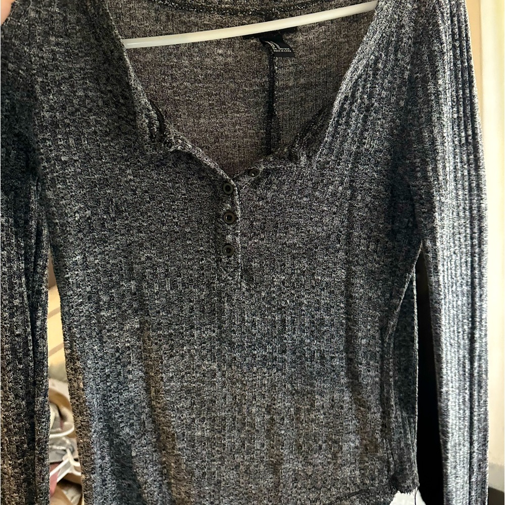 Grey tight long sleeve